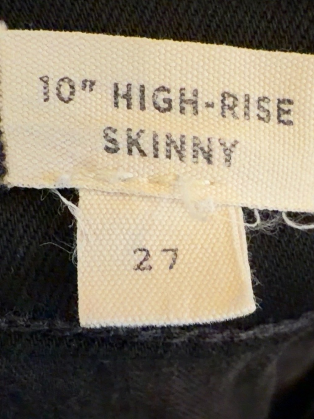 Madewell 10” High-Rise Skinny Jeans Black Size 27 Stretch Denim - Picture 6 of 8